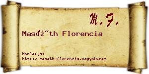 Masáth Florencia névjegykártya